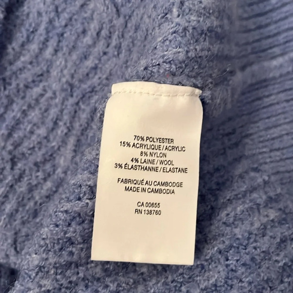 Reitmans Signature chunky v-neck sweater women’s XXL dusty blue knit dusty blue - Picture 6 of 10